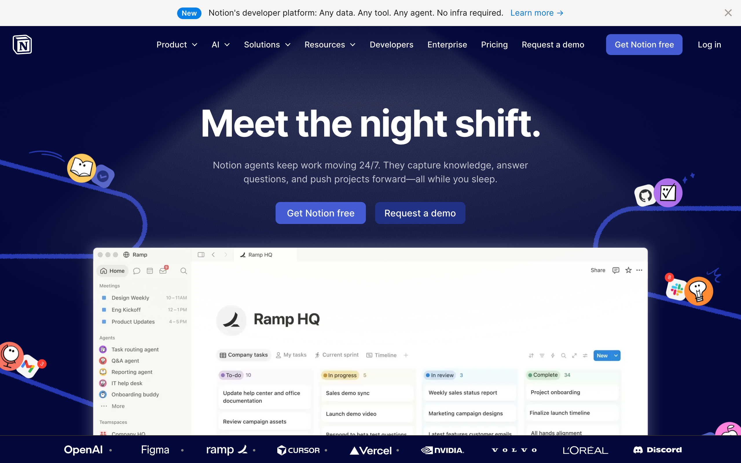 Notion homepage