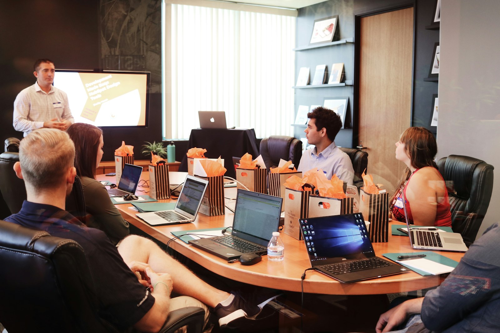 A marketing team reviewing campaign performance and planning their next moves together
