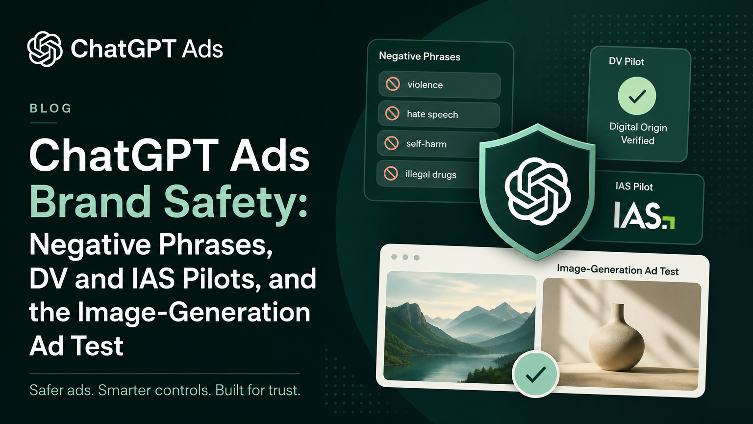 ChatGPT Ads Brand Safety: Negative Phrases, DV and IAS Pilots, and the Image-Generation Ad Test