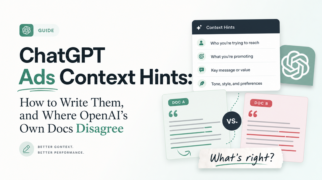 ChatGPT Ads Context Hints: How to Write Them, and Where OpenAI's Own Docs Disagree