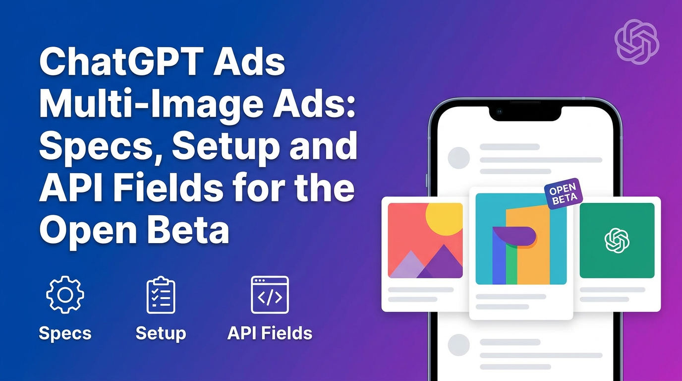 ChatGPT Ads Multi-Image Ads: Specs, Setup and API Fields for the Open Beta
