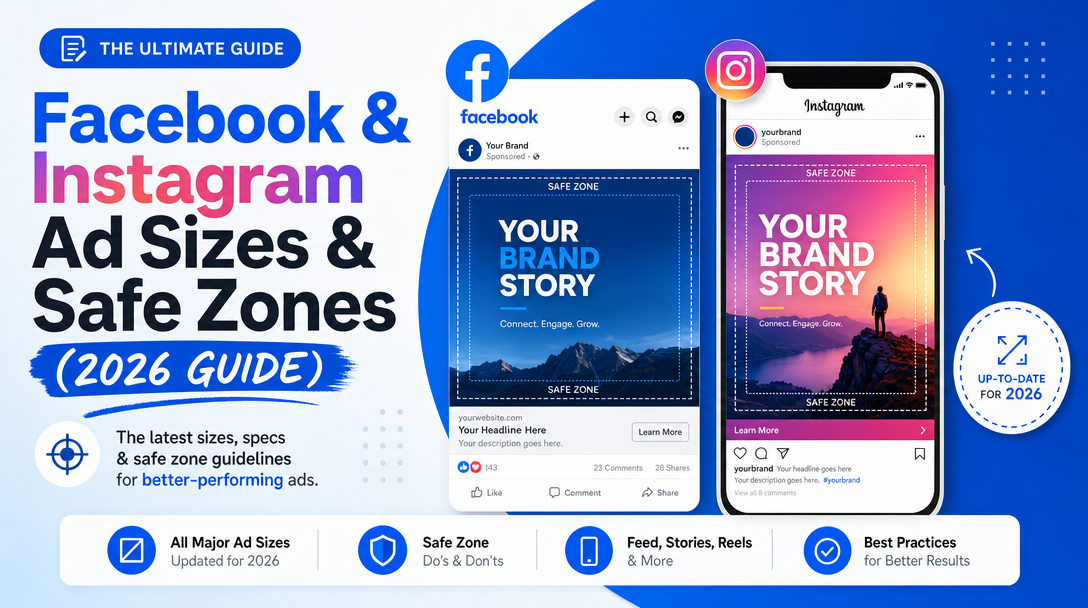 Facebook & Instagram Ad Sizes and Safe Zones (2026 Guide)