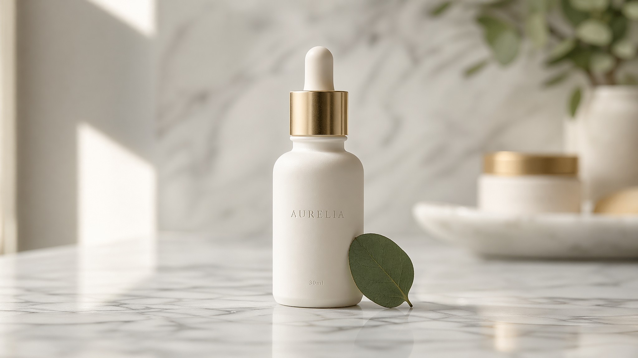 GPT Image 2 output for the AURELIA serum bottle