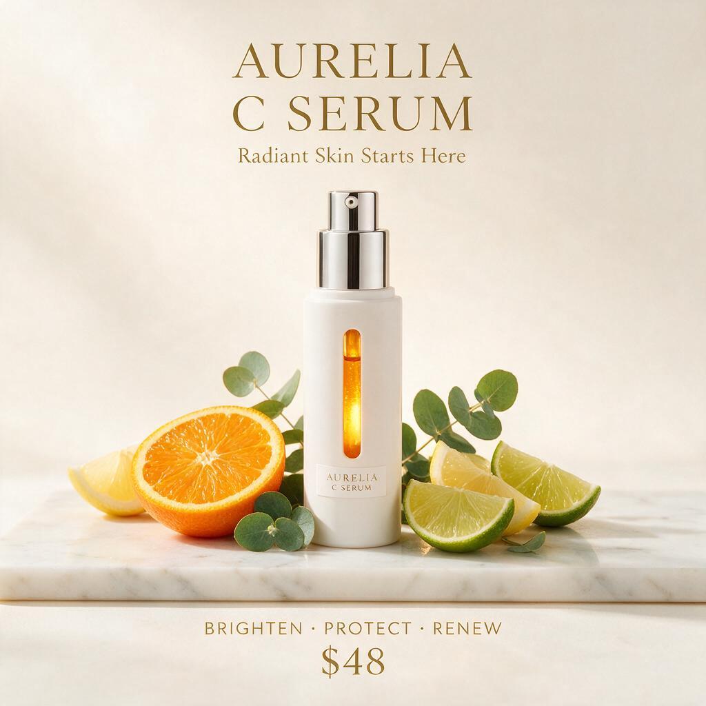 Seedream 5.0 Pro raw output for the AURELIA serum product fidelity test