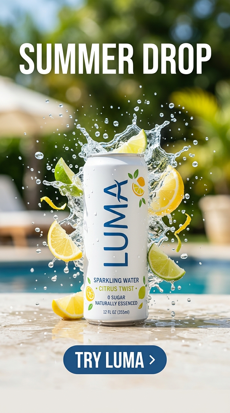 Nano Banana 2 raw output for the LUMA vertical placement test