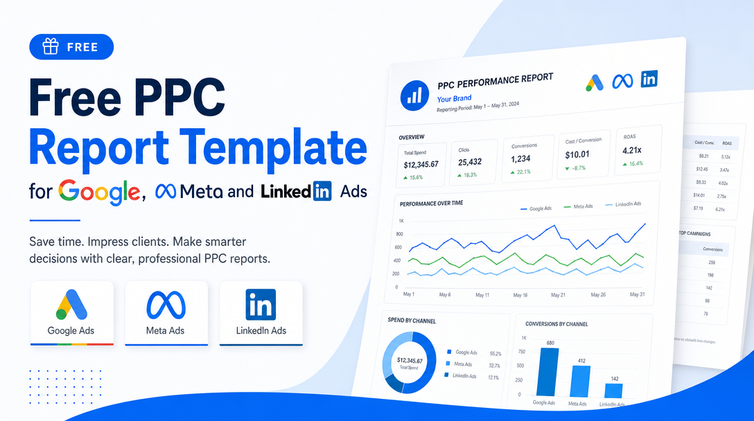 Free PPC Report Template for Google, Meta and LinkedIn Ads