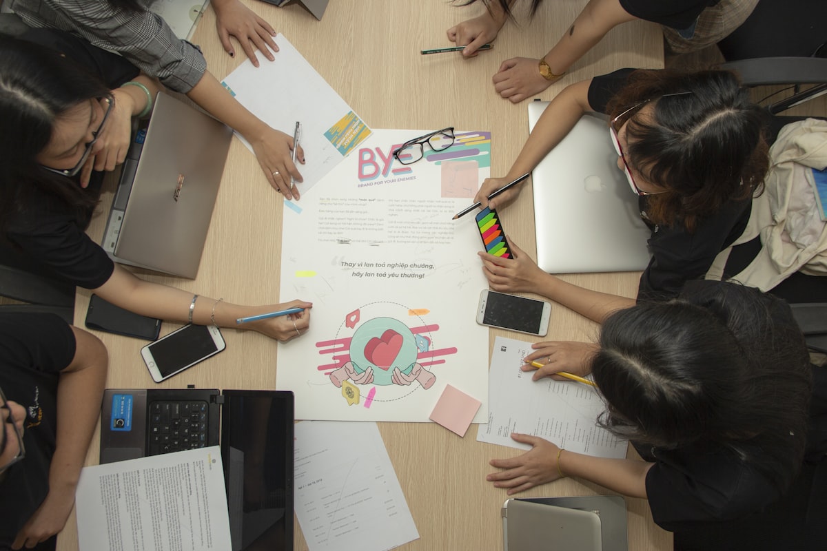 Marketing team reviewing personalized creative performance across destinations