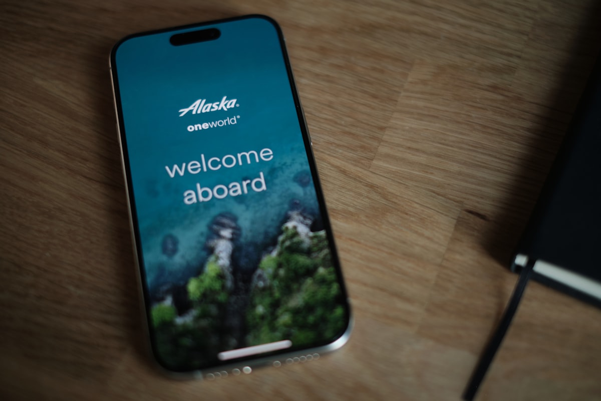 Mobile device showing a personalized travel booking experience